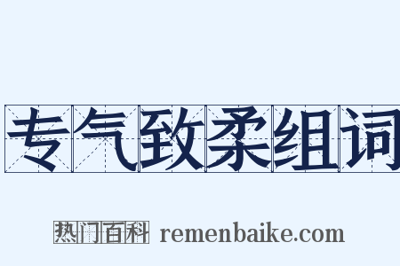 专气致柔组词是什么意思的图片